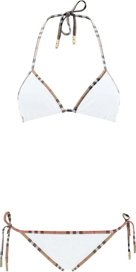 Shop Burberry Mata Triangle Bikini 